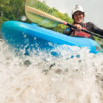 madawaska river paddling kayak fisheye woman